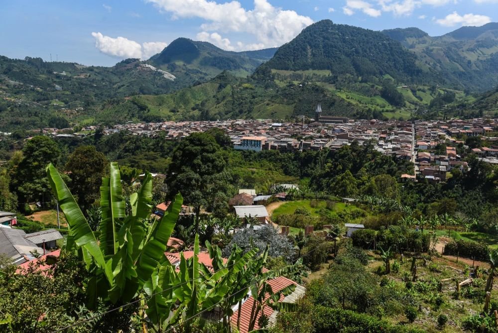 Village de jardin et son "téléphérique", région de l'Antioquia