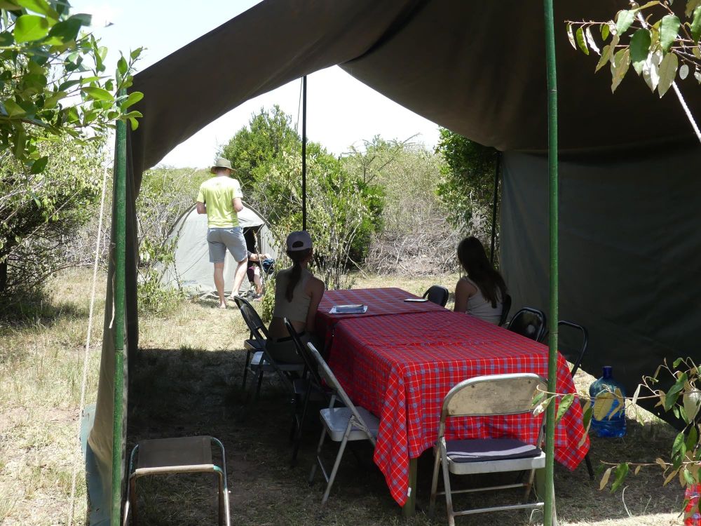 Hauvent bivouac Maasaï mara Kenya