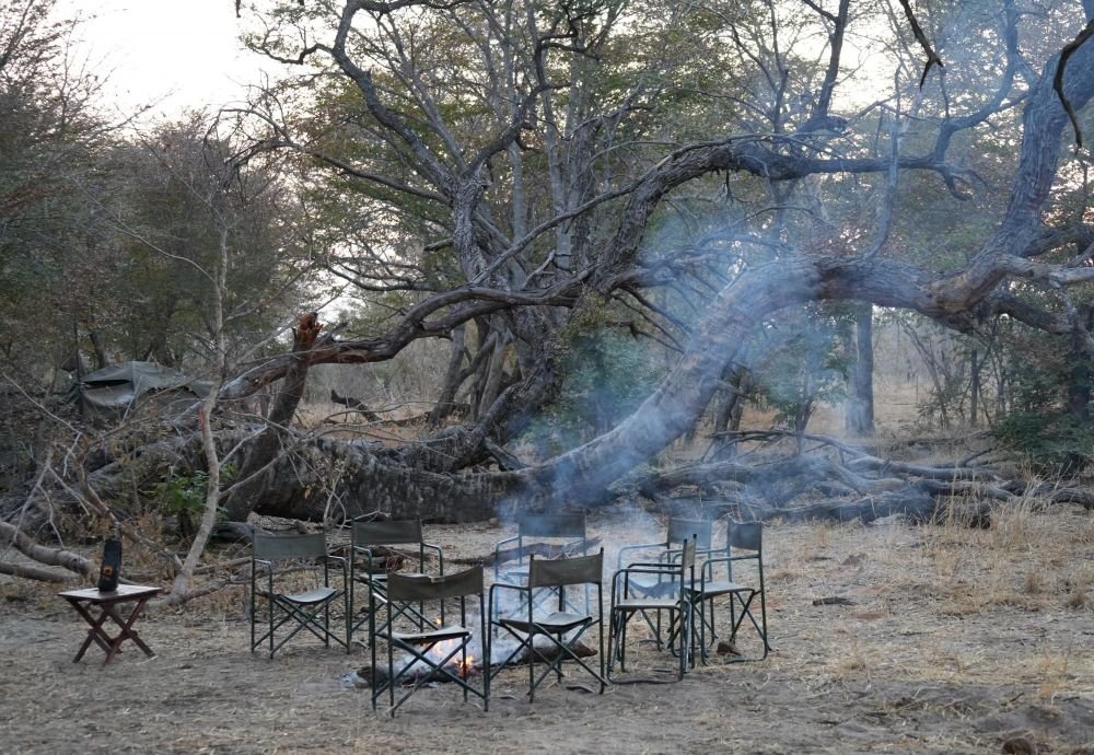 camp dans la brousse Hwange Zimbabwe