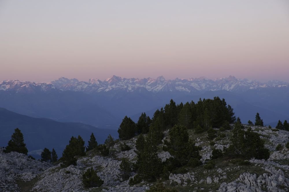 Vu des Alpes depuis les Pré-Alpes