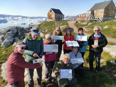 Bateau de chasseurs groenlandais, entre Tiniteqilaaq et Kulusuk