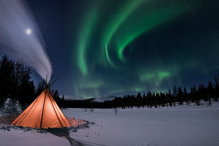 Finlande - Laponie - Un chalet sous les aurores boréales